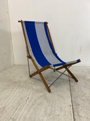 Vintage Foldable Campaign Garden Beach Chair, 1940s-DE-1373124