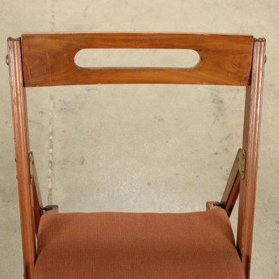 Vintage Foldable Chairs in Beech, Italy, 1960s, Set of 8-VMM-1799660