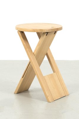 Vintage Foldable Wood Stool-OKG-1707028