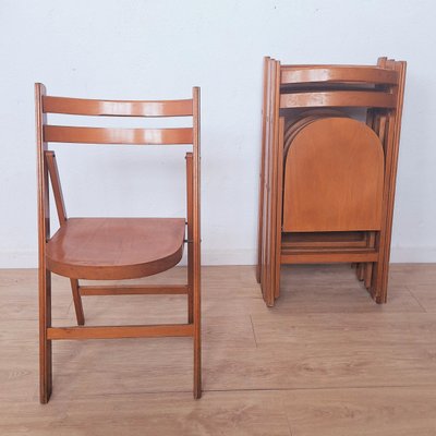 Vintage Folding Chairs, 1950s, Set of 5-WK-2027060