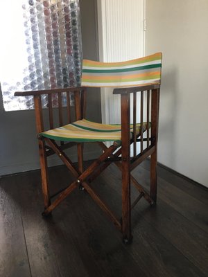 Vintage Folding Safari Chair, 1940s-DE-676962