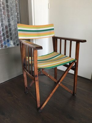 Vintage Folding Safari Chair, 1940s-DE-676962