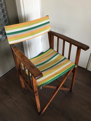 Vintage Folding Safari Chair, 1940s-DE-676962