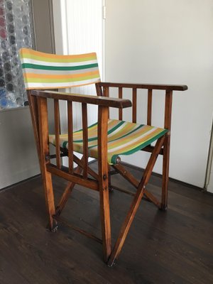 Vintage Folding Safari Chair, 1940s-DE-676962