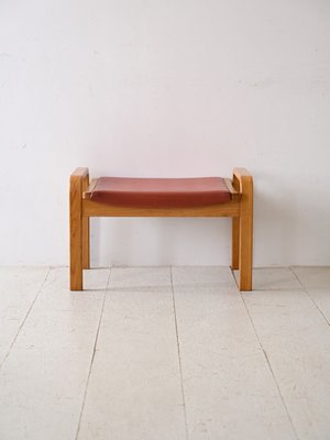 Vintage Footstool in Oak, 1960s-QWP-2035846