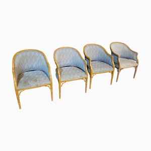 Vintage Foux Bamboo Armchairs, Set of 4-TCS-1427950