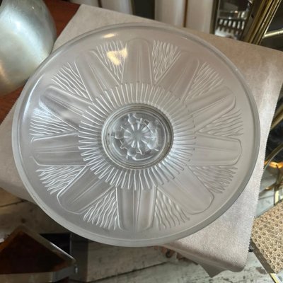 Vintage French Art Deco Aluminum Wood and Opalescent Glass, 1930s-NMK-2043745