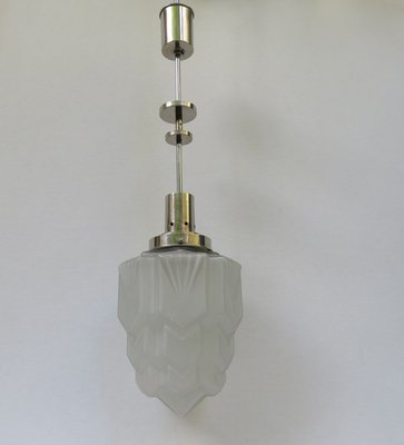 Vintage French Art Deco Skyscraper Ceiling Lamp-EY-888843