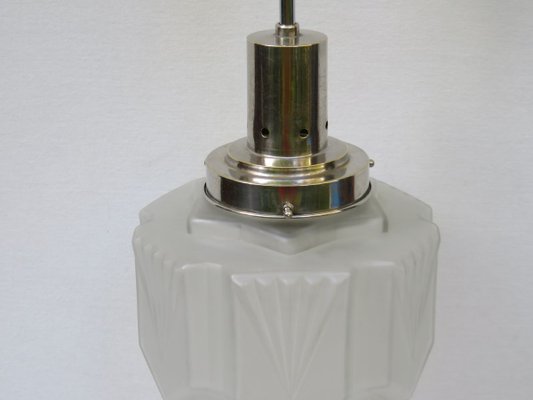 Vintage French Art Deco Skyscraper Ceiling Lamp-EY-888843