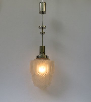 Vintage French Art Deco Skyscraper Ceiling Lamp-EY-888843