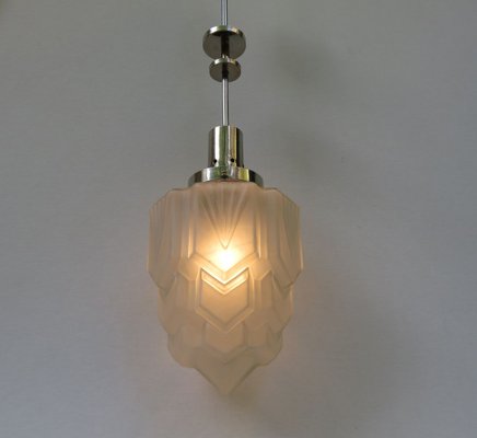 Vintage French Art Deco Skyscraper Ceiling Lamp-EY-888843