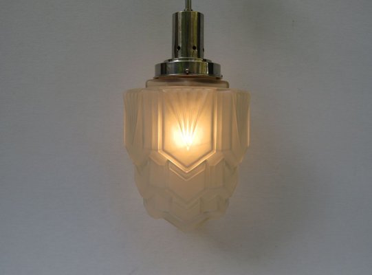 Vintage French Art Deco Skyscraper Ceiling Lamp-EY-888843