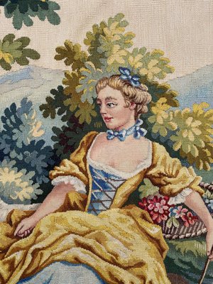 Vintage French Aubusson Tapestry-YMM-1144822