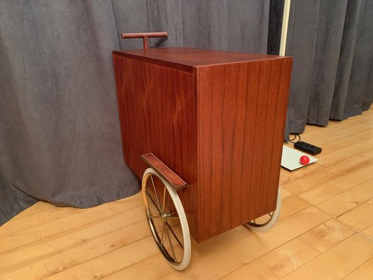 Vintage French Bar Cart by Jacques Adnet, 1950s-VQM-2021428