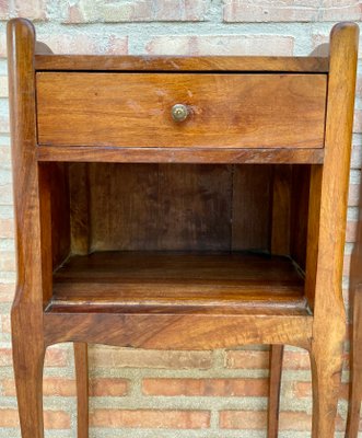 Vintage French Bedside Tables in Walnut and Iron Hardware, 1930, Set of 2-NOU-1374994