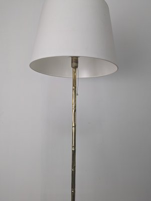 Vintage French Brass Bamboo Lamp, 1970s-JJT-1311156