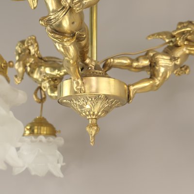 Vintage French Brass Chandelier, 1910s-KDB-1796633