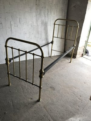 Vintage French Brass Daybed, 1960s-OXJ-733655