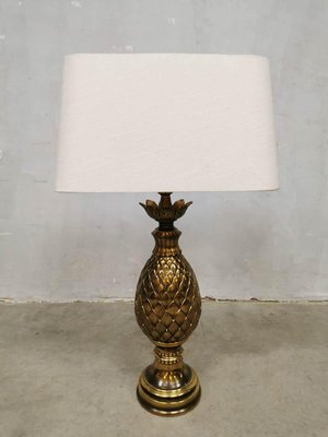 Vintage French Brass Pineapple Table Lamp from Maison Jansen-BW-1110600