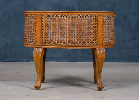 Vintage French Cane Planter, 1940s-ZGQ-773324