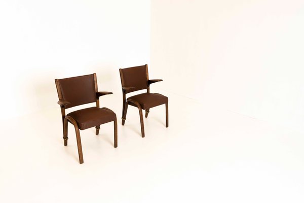 Vintage French Chairs by Hugues Steiner, 1960s, Set of 2-UQV-1254471