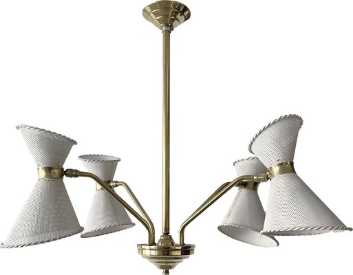 Vintage French Chandelier by Mathieu Matégot, 1950s-AHH-1793725