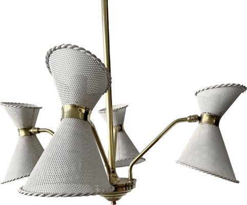 Vintage French Chandelier by Mathieu Matégot, 1950s-AHH-1793725