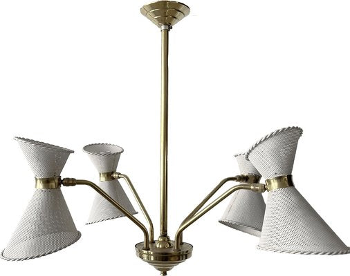 Vintage French Chandelier by Mathieu Matégot, 1950s-AHH-1793725