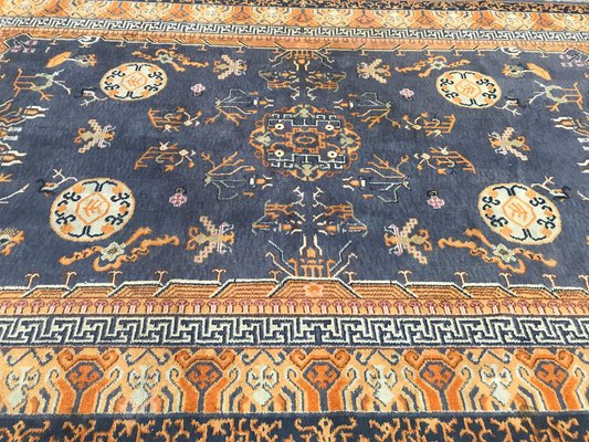 Vintage French Chinese Design Knotted Rug-YMM-1061539