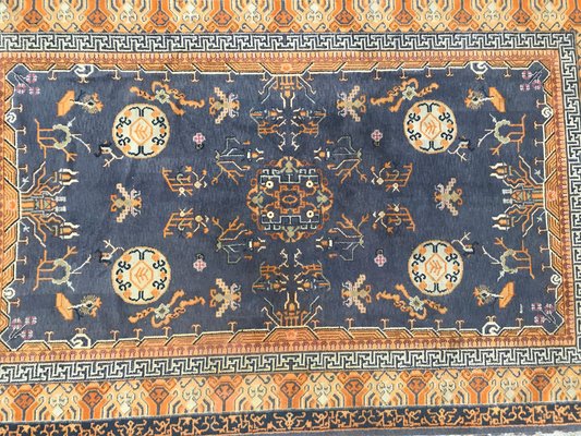 Vintage French Chinese Design Knotted Rug-YMM-1061539