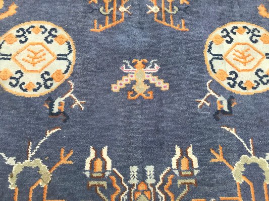 Vintage French Chinese Design Knotted Rug-YMM-1061539