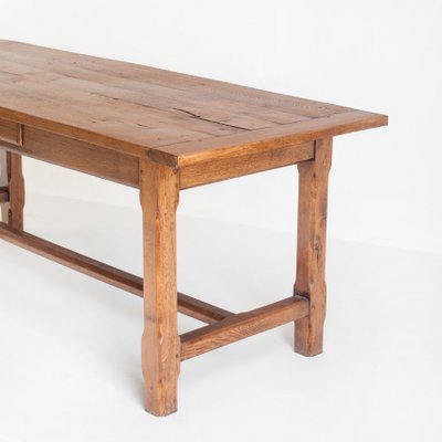 Vintage French Farmhouse Table in Oak, 1960s-ZFJ-2032128