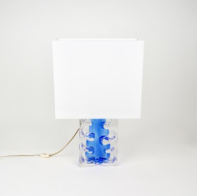 Vintage French Glass and Acrylic Table Lamp from Daum, 1970s-LYQ-1310749