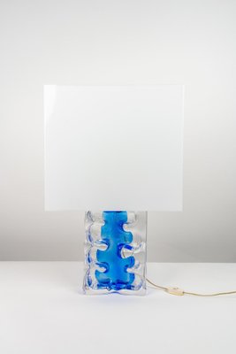 Vintage French Glass and Acrylic Table Lamp from Daum, 1970s-LYQ-1310749