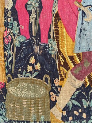 Vintage French Hand Printed Tapestry Vendanges Museum Design, 1970s-YMM-1775005