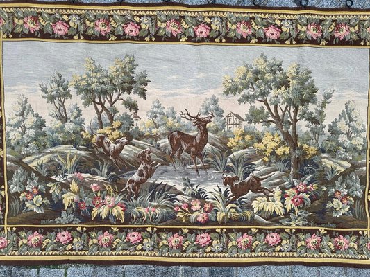 Vintage French Jacquard Tapestry in Aubusson Style, 1960s-YMM-1788165