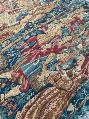 Vintage French Jacquard Tapestry Vendanges Museum Design from Bobyrugs, 1950s-YMM-1775009