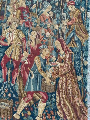 Vintage French Jacquard Tapestry Vendanges Museum Design from Bobyrugs, 1950s-YMM-1775009