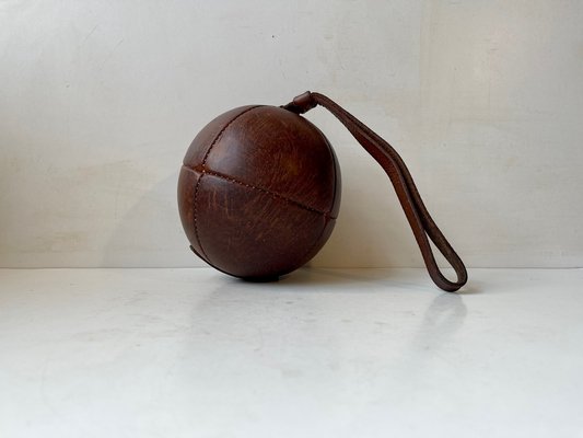 Vintage French Leather Boxing Ball, 1930s-LCR-1729646