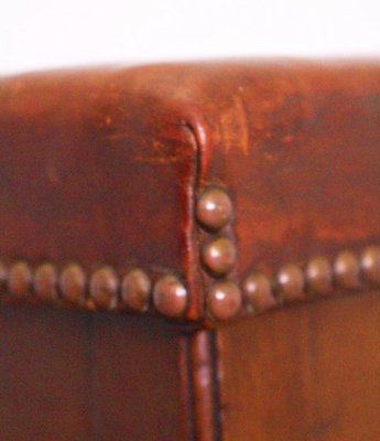 Vintage French Leather Stool-RIU-589424