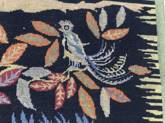 Vintage French Modern Needlepoint Tapestry-YMM-1061802