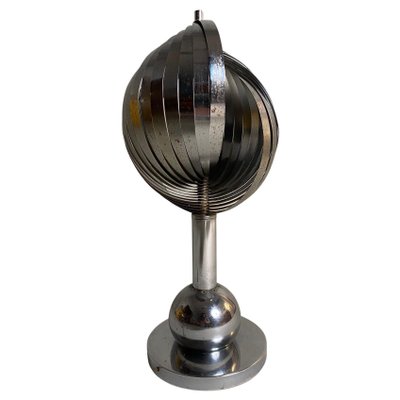 Vintage French Sculptural Table Lamp in Aluminium by Henri Mathieu, 1970s-KKZ-1814271