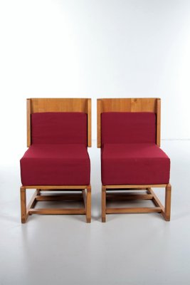 Vintage French Set of Oak Designer Chairs, 1970s, Set of 2-EZZ-1336509