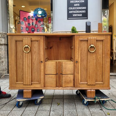 Vintage French Sideboard in Oak by Charles Dudouyt, 1940-NUC-2026826