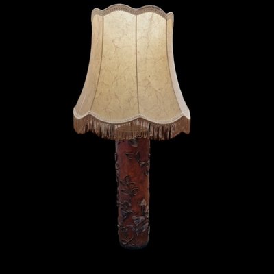 Vintage French Wooden Table Lamp, 1960s-SIZ-2020498