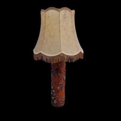 Vintage French Wooden Table Lamp, 1960s-SIZ-2020498