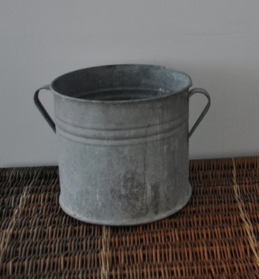 Vintage Galvanized Zinc Planter, 1950s-OXJ-1703849