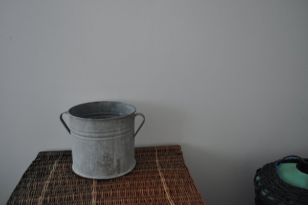 Vintage Galvanized Zinc Planter, 1950s-OXJ-1703849