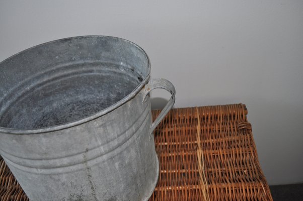 Vintage Galvanized Zinc Planter, 1950s-OXJ-1703849