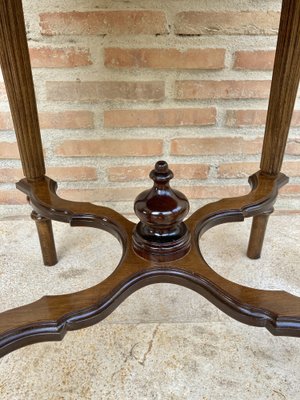 Vintage Game Table in Walnut with Green Leather, 1960-NOU-1771193